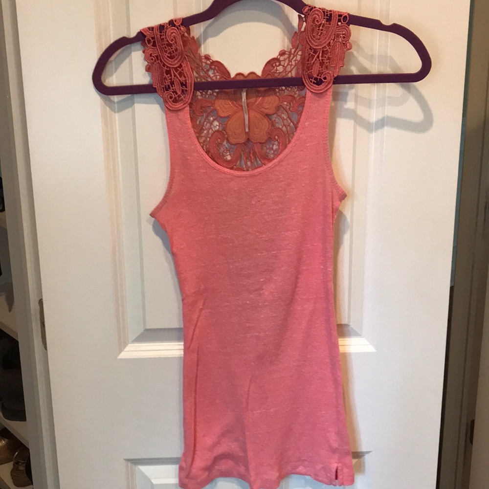 Lace back free people tank